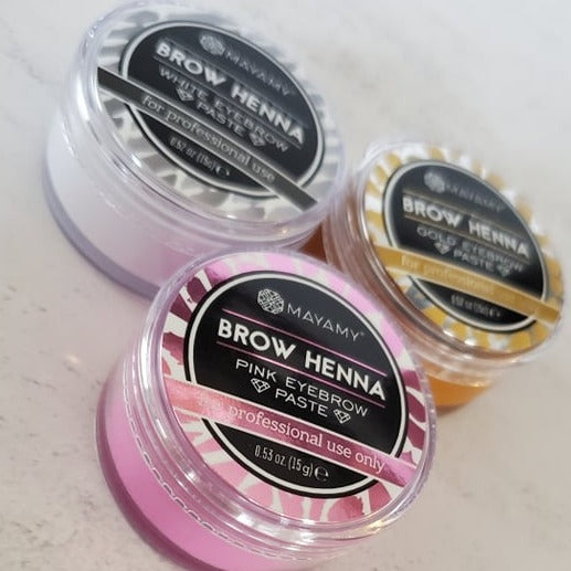Mayamy White/Gold/PINK Eyebrow Paste