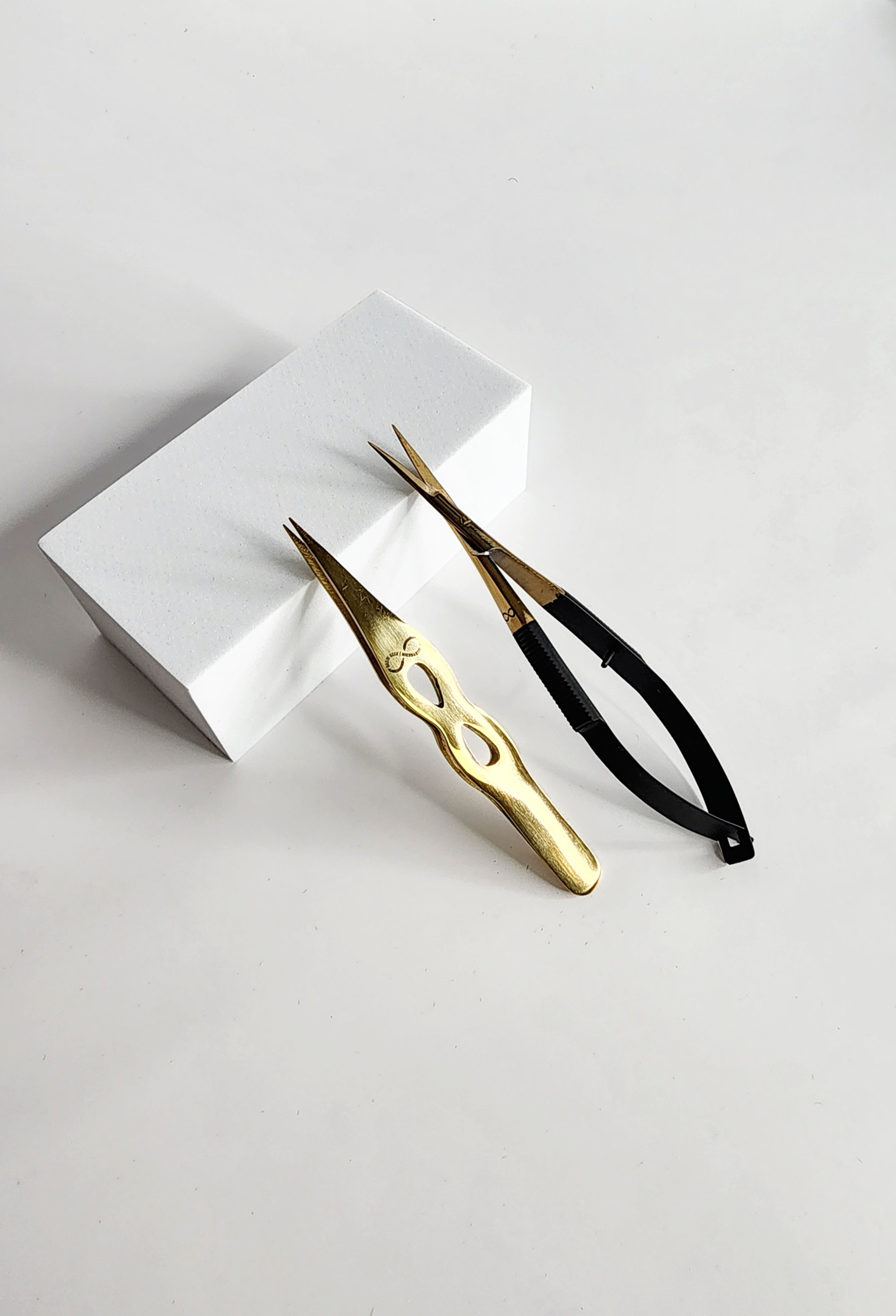 Infinity Hybrid Gold Tweezer and Spring Scissors - FIRE SALE